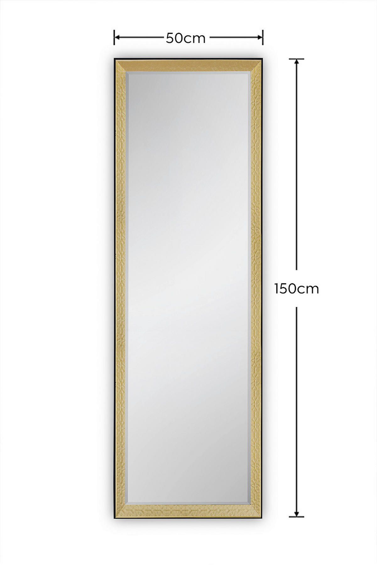 Rahmenspiegel Mara schwarz gold B/H: ca. 70x170 cm Mara - gold/schwarz (70,00/170,00cm)
