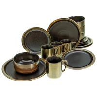 CreaTable Kombiservice MODERN INDUSTRIAL schwarz Steinzeug 16 tlg. MODERN INDUSTRIAL - schwarz - CreaTable