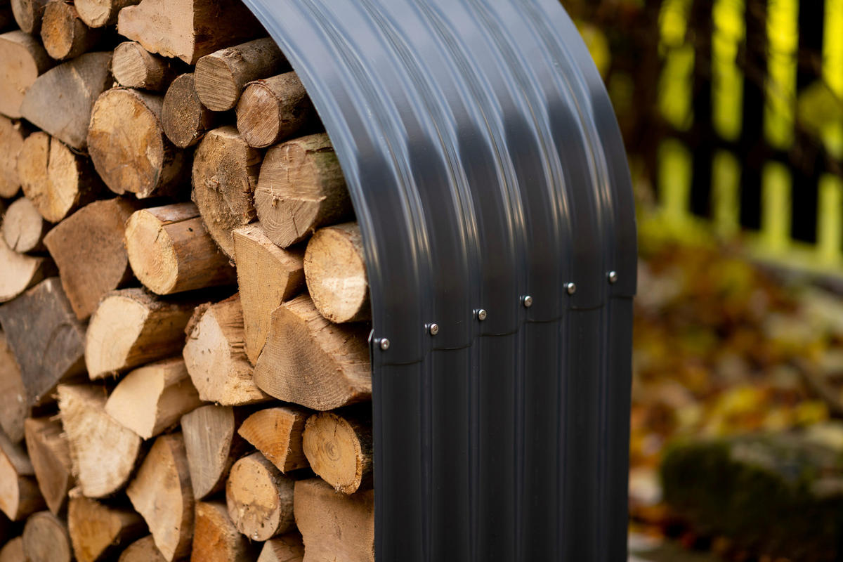 Westmann Kaminholzregal anthrazit B/H/L: ca. 46x111x212 cm Kaminholzregal - anthrazit (212,00/46,00/111,00cm) - Westmann