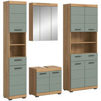 Badezimmer-Set Scout Eiche Artisan Nachbildung salbei Nachbildung B/H/T: ca. 186x191x34 cm Scout - Eiche/salbei (186,00/191,00/34,00cm) - xonox.home