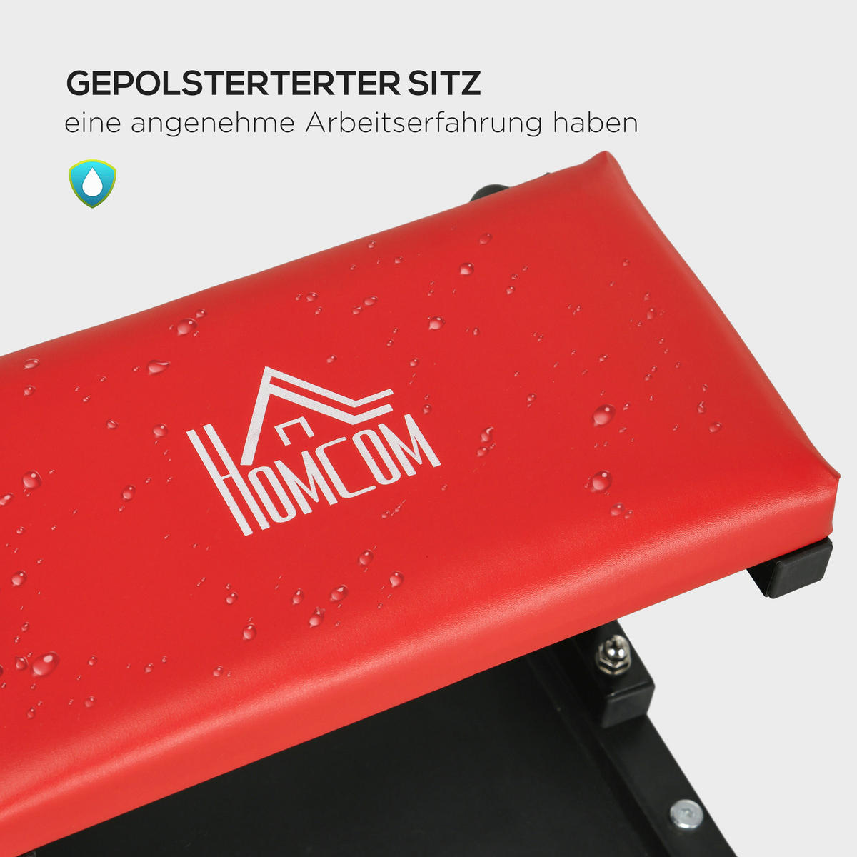Werkstatthocker rot B/H/L: ca. 35x37x38 cm Werkstatthocker - rot (38,00/35,00/37,00cm) - HOMCOM