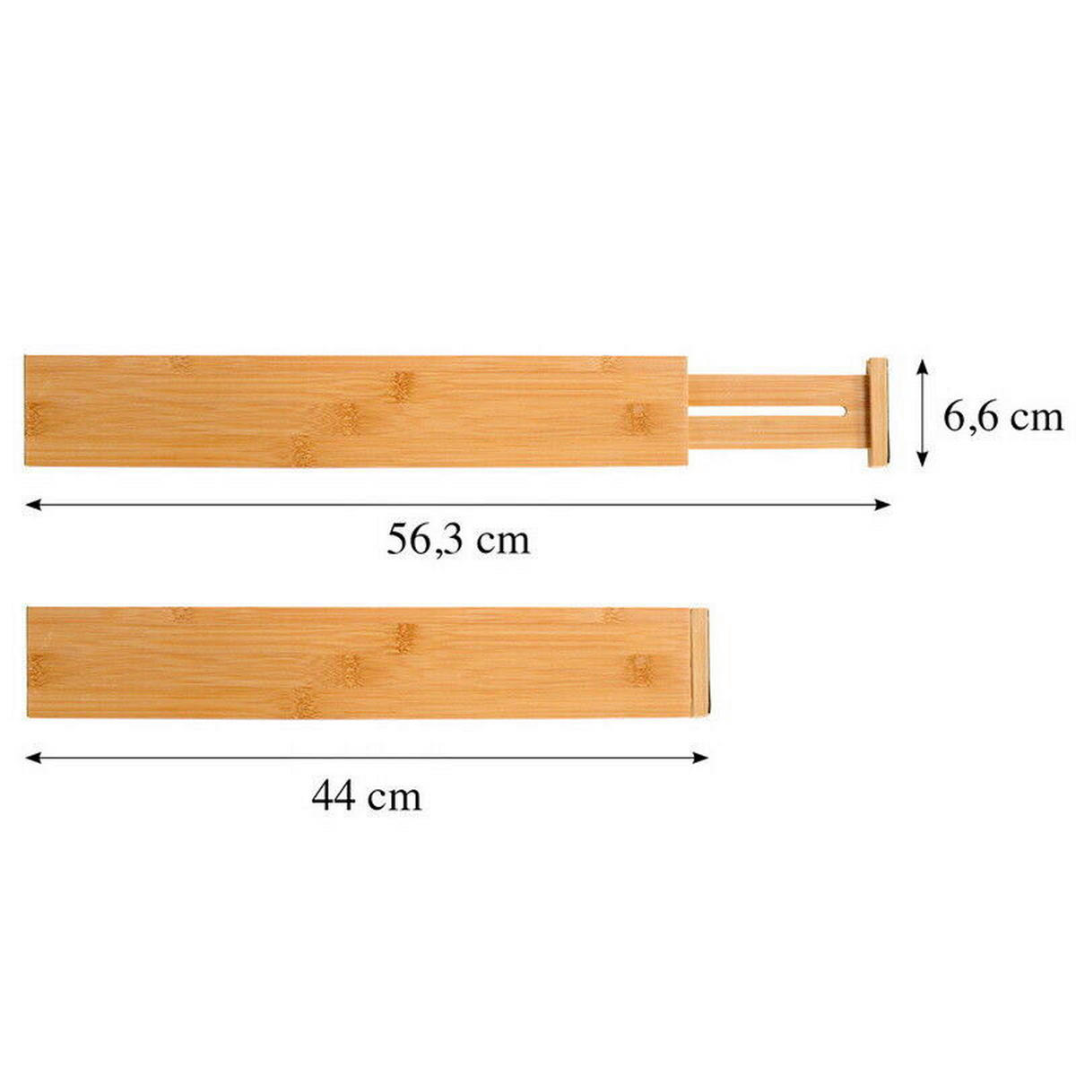 Kesper Schubladentrenner natur Bambus H/L: ca. 6,6x45,5 cm Schubladentrenner_4erSet - natur (45,50cm) - Kesper