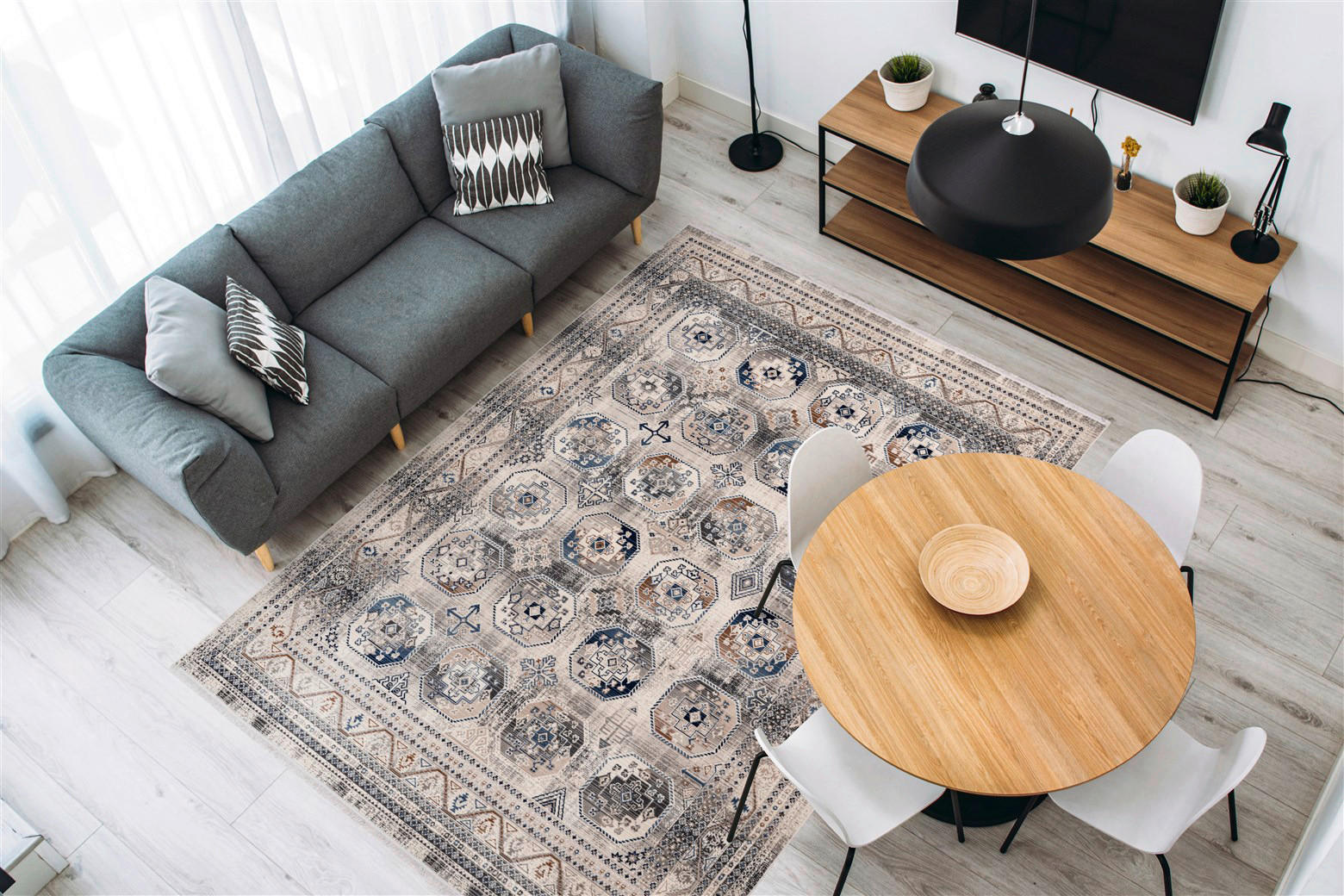 me gusta Kurzflorteppich Anouk 425 mehrfarbig B/H/L: ca. 120x0,35x170 cm Anouk 425 - mehrfarbig (170,00/120,00/0,35cm) - me gusta