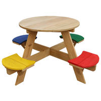 AXI Picknicktisch UFO braun B/H/L: ca. 120x56x120 cm UFO - braun/regenbogen (120,00/120,00/56,00cm) - AXI