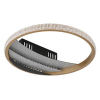 GLOBO Deckenleuchte klar schwarz gold Aluminium Metall Kunststoff H/D: ca. 6x29,5 cm 1 Brennstellen Constance - gold/klar (29,50/6,00cm) - GLOBO