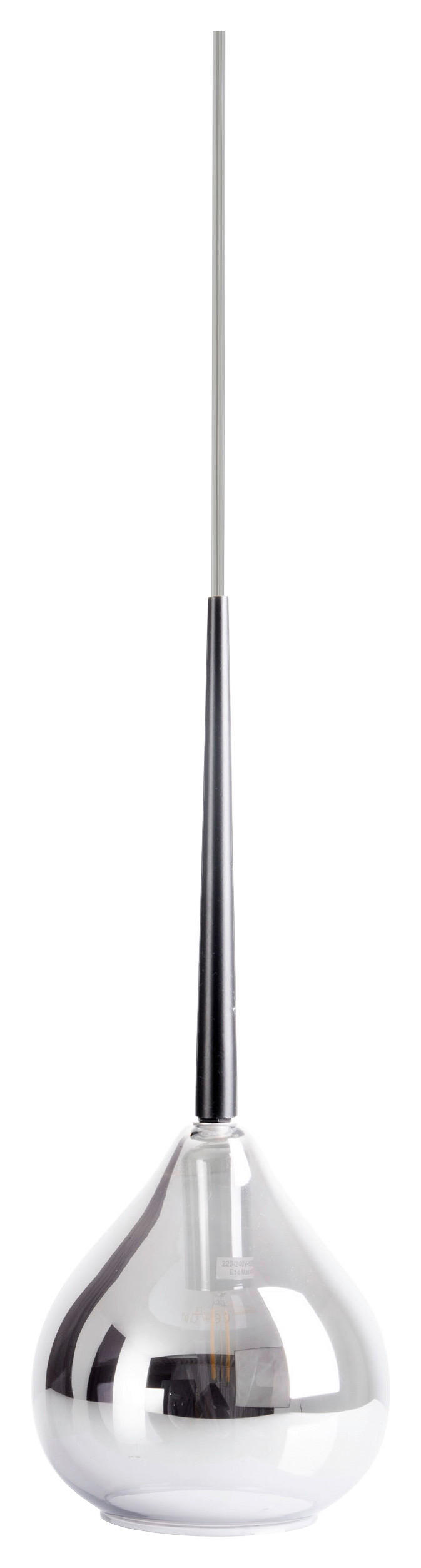 Näve Leuchten Pendelleuchte 6126997 anthrazit Kunststoff Metall Glas B/H/T: ca. 16x17x16 cm E14 1 Brennstellen Vaso - anthrazit (16,00/17,00/16,00cm) - Näve Leuchten