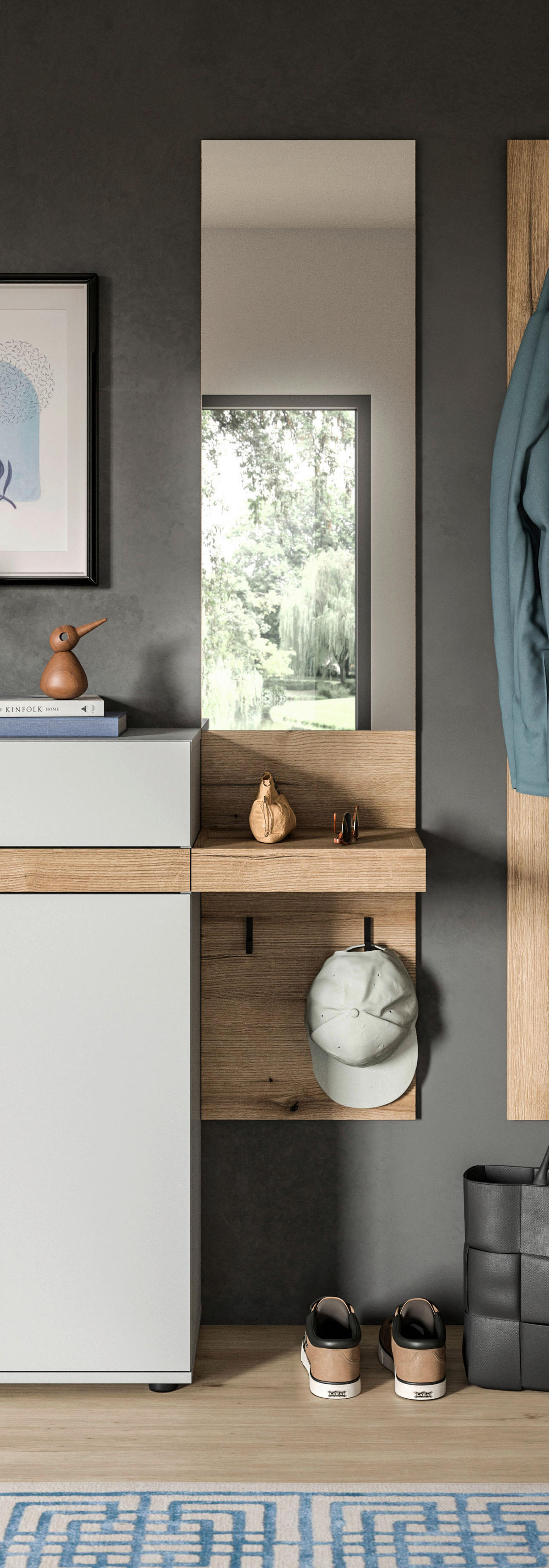Spiegelpaneel Naro Evoke Oak Nachbildung B/H/T: ca. 35x160x37 cm Naro - (35,00/160,00/37,00cm) - xonox.home