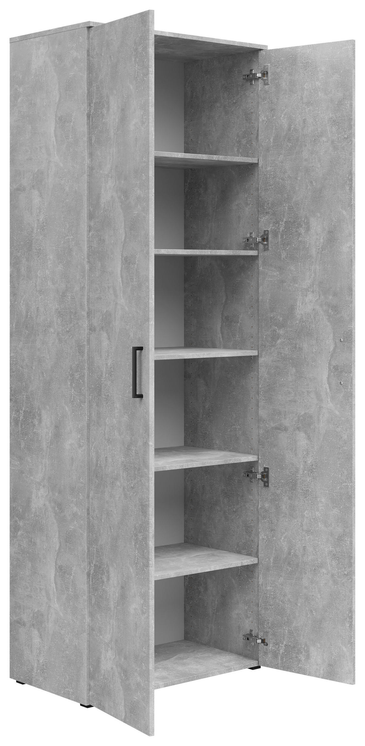 Schrank Multi-Stauraum Typ 52 Beton Optik B/H/T: ca. 70x195x40 cm Multi-Stauraum Typ 52 - Beton (70,00/195,00/40,00cm)