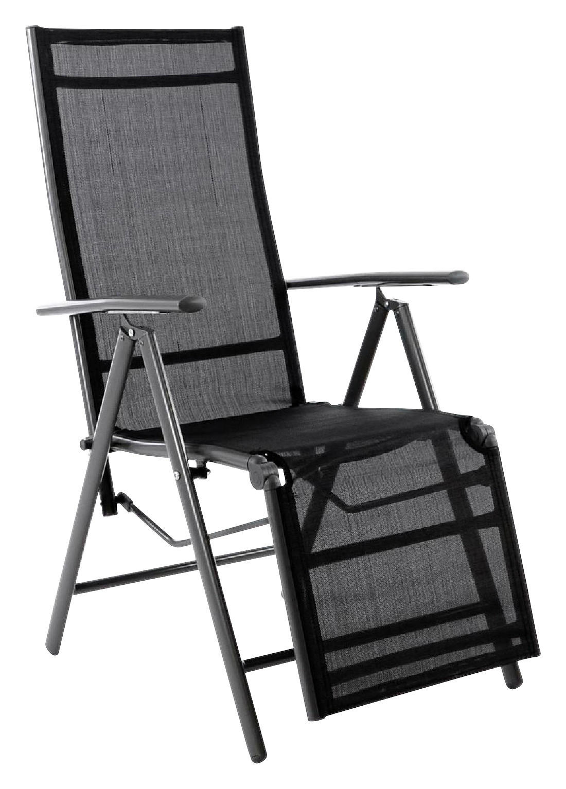 VCM Klappsessel schwarz Textilene B/H/T: ca. 55x112x60 cm Klappsessel - schwarz (55,00/112,00/60,00cm) - VCM