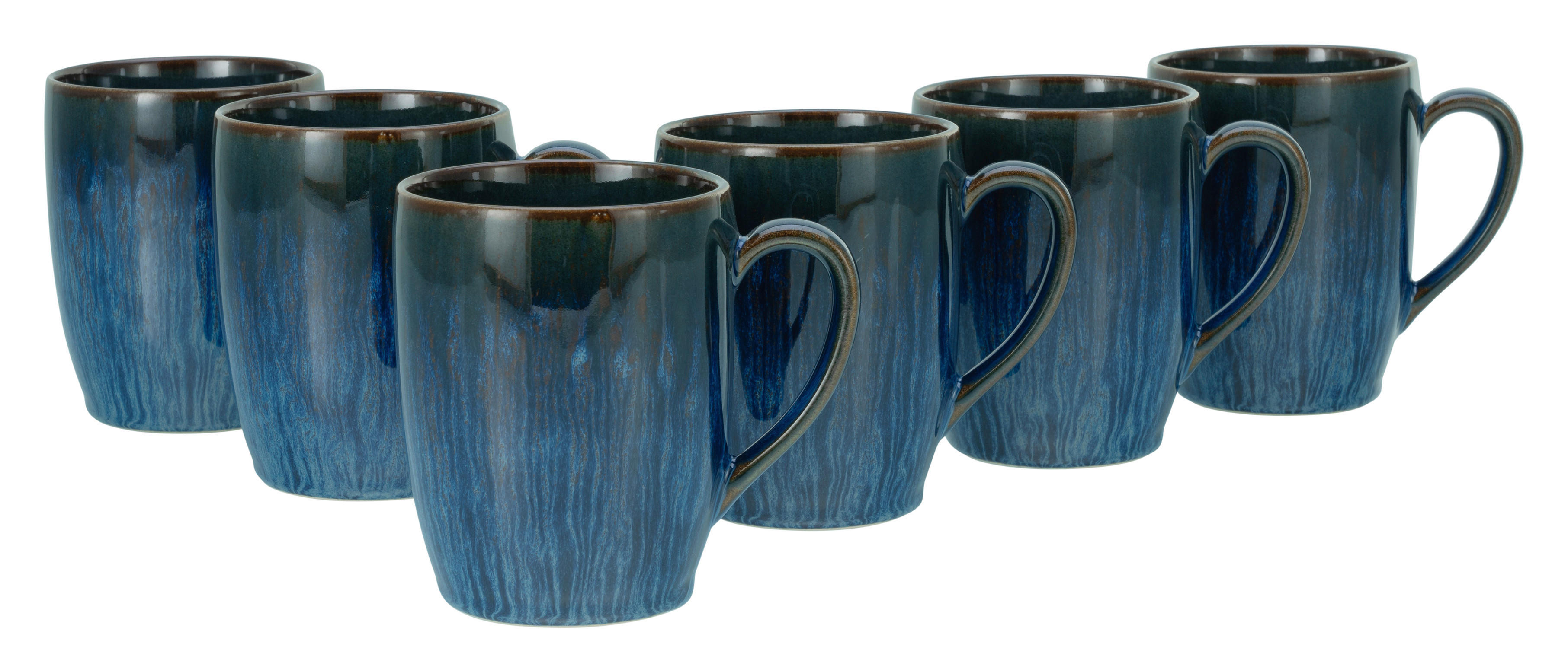 CreaTable Kaffeebecher-Set Sea Breeze blau Steinzeug 6 tlg.