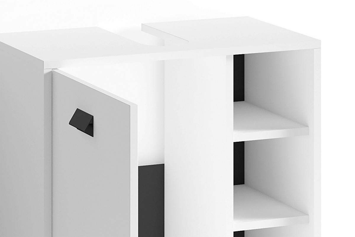 Waschbeckenunterschrank WELLNESS weiß B/H/T: ca. 60x62x34 cm WELLNESS - weiß (60,00/62,00/34,00cm) - byLIVING
