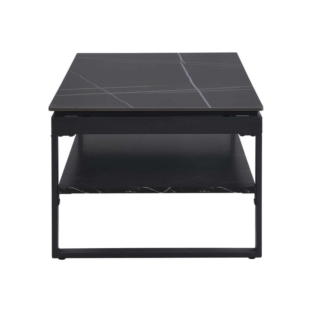 Couchtisch Mia schwarz Keramik Optik B/H/T: ca. 120x45x60 cm Mia - schwarz (120,00/45,00/60,00cm)