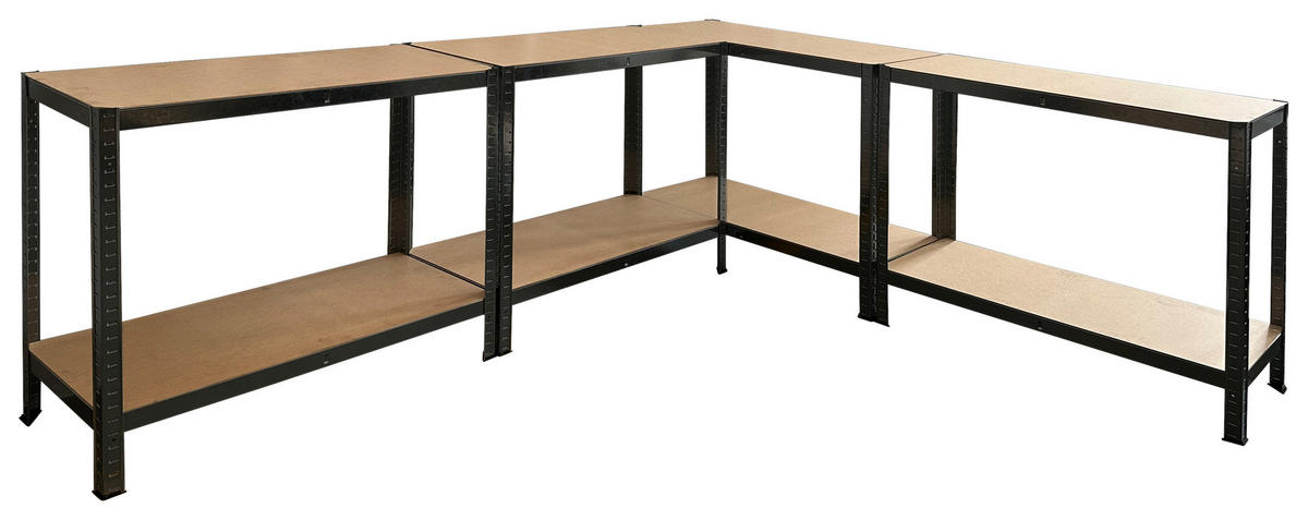 Schwerlaststeckregal schwarz B/H/T: ca. 160x160x60 cm Schwerlaststeckregal 160x160x60cm S - schwarz (160,00/160,00/60,00cm)