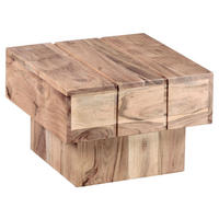 Beistelltisch natur Akazie B/H/T: ca. 44x30x44 cm Beistelltisch - natur (44,00/30,00/44,00cm) - Wohnling