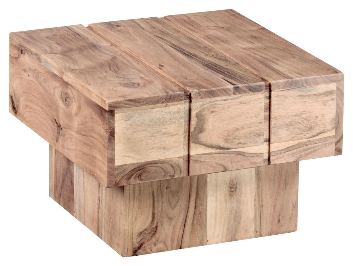 Beistelltisch natur Akazie B/H/T: ca. 44x30x44 cm Beistelltisch - natur (44,00/30,00/44,00cm) - Wohnling