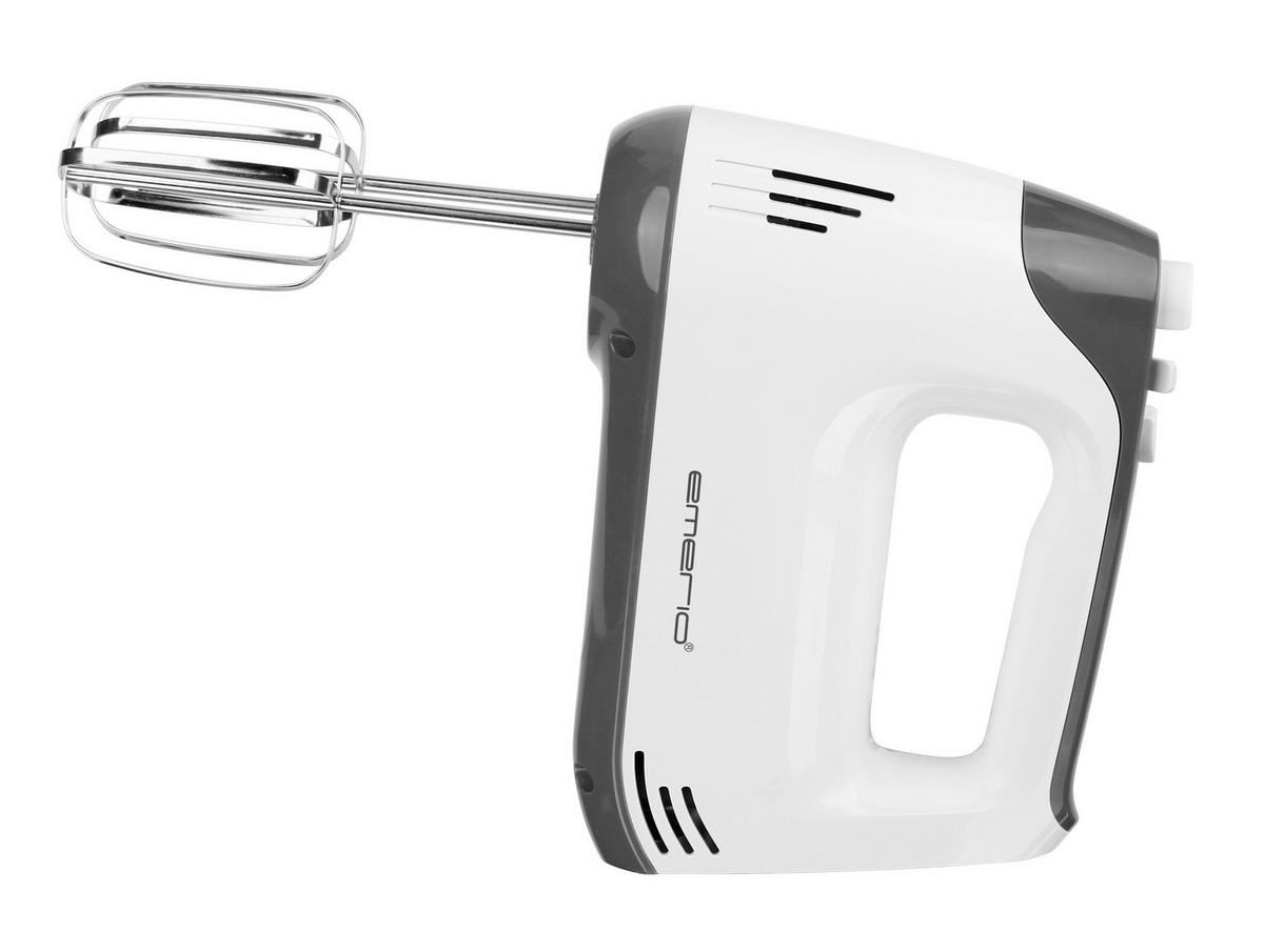 Emerio Handmixer HM-130365 weiß Kunststoff Edelstahl B/H/T: ca. 9x15x19 cm Handmixer HM-130365 - weiß (9,00/15,00/19,00cm) - Emerio
