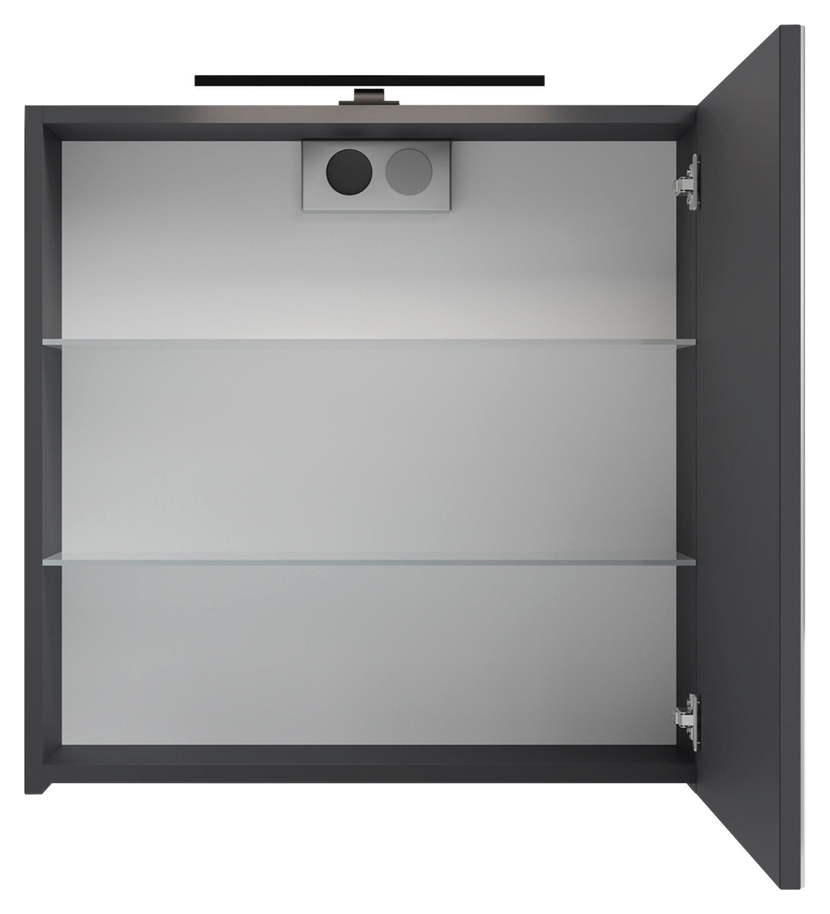 Spiegelschrank SPREE anthrazit B/H/T: ca. 60x60x20 cm SPREE - anthrazit (60,00/60,00/20,00cm) - byLIVING