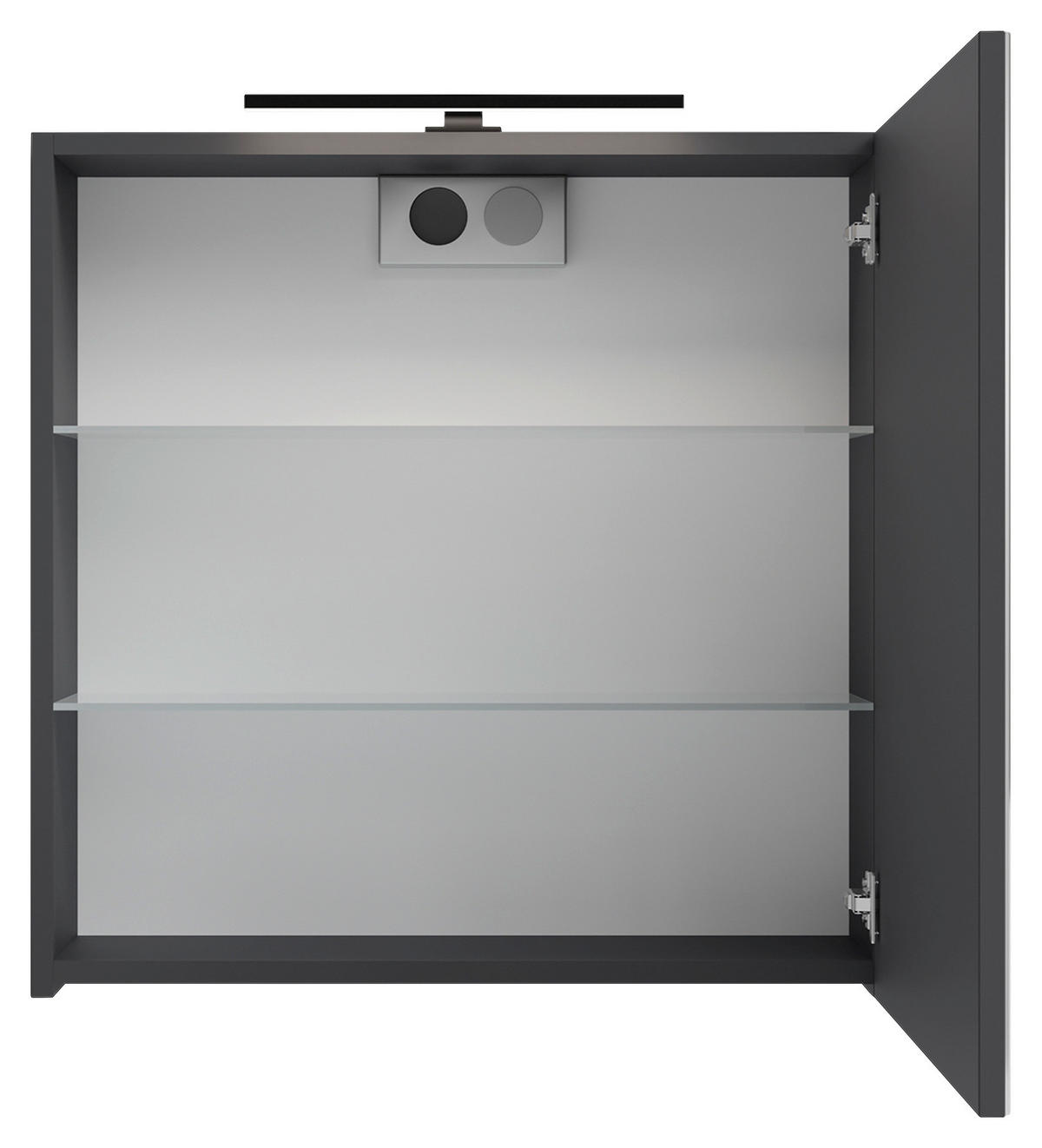 Spiegelschrank SPREE anthrazit B/H/T: ca. 60x60x20 cm SPREE - anthrazit (60,00/60,00/20,00cm) - byLIVING