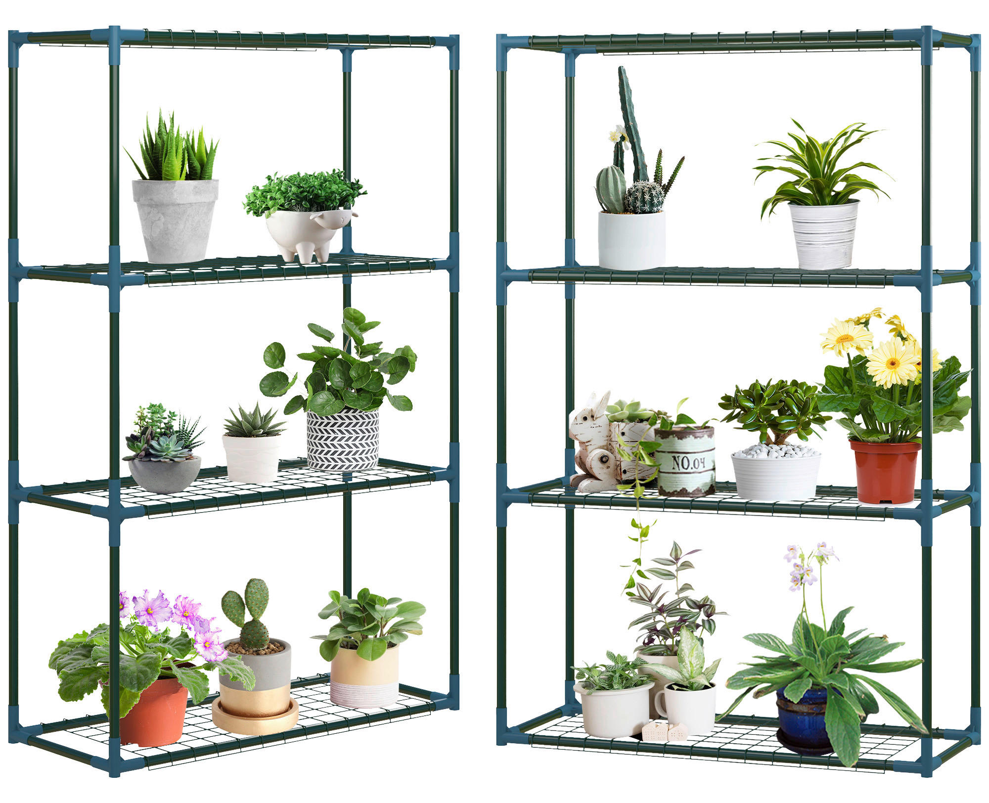 Outsunny Pflanzenständer Pflanzenständer - grün (70,00/27,00/110,00cm) - Outsunny