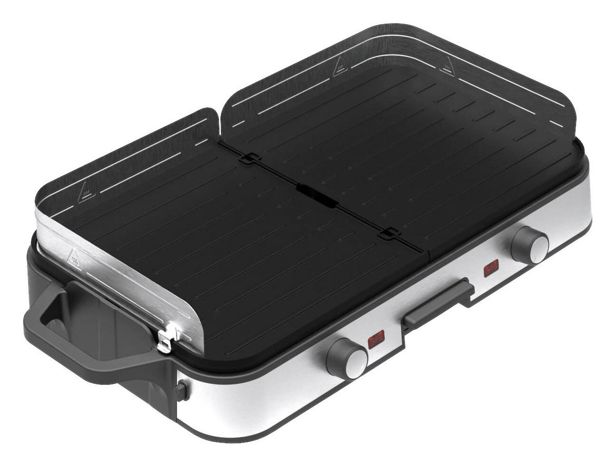 POCOline Barbeque-Grill silber B/H/L: ca. 60x10,5x30 cm Barbecue-Grill Phoenix - schwarz/silber (30,00/60,00/10,50cm) - POCOline