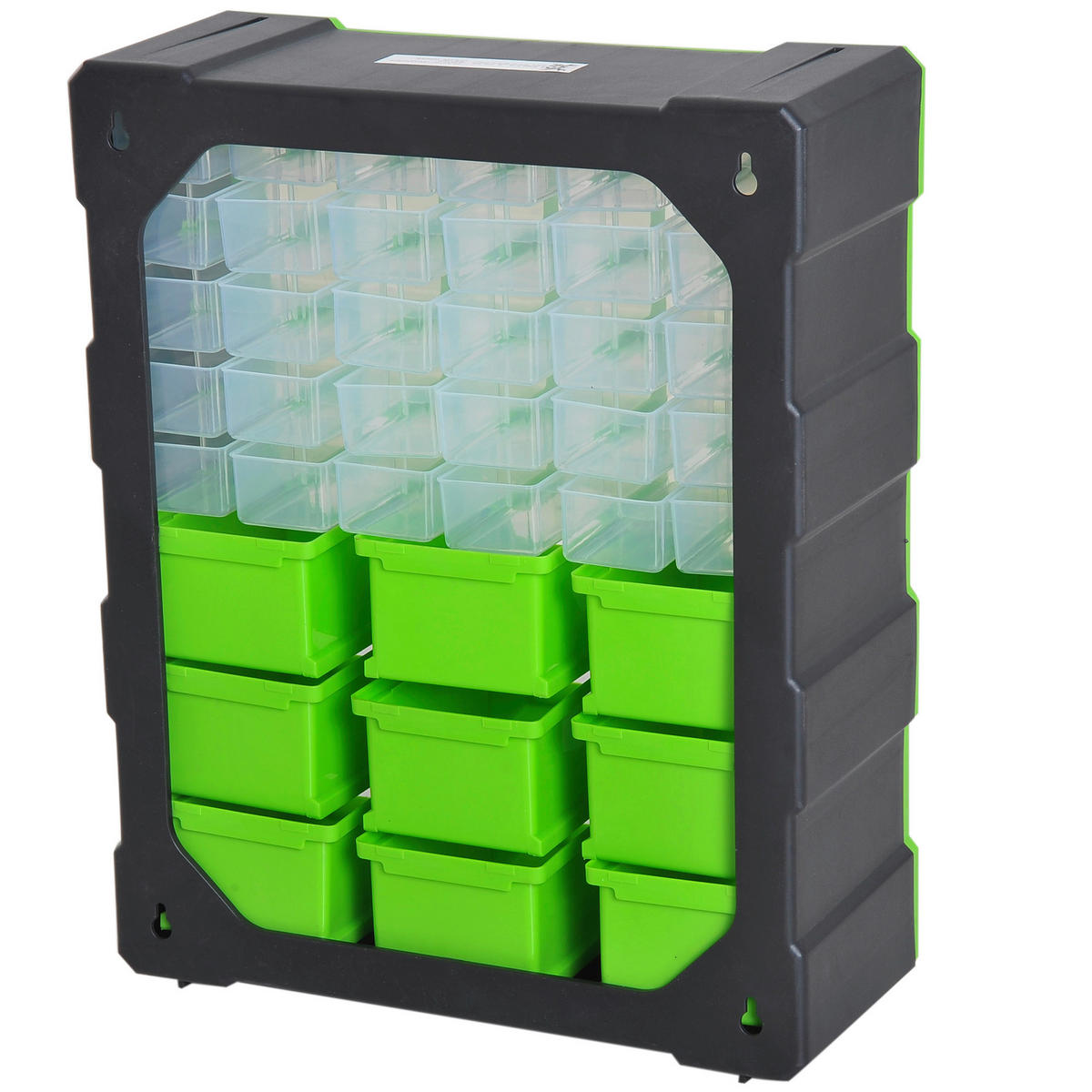 DURHAND Kleinteilemagazin mit 39 Fächer B/H/L: ca. 16x48x38 cm Kleinteilemagazin B40-020 - grün (38,00/16,00/48,00cm) - DURHAND