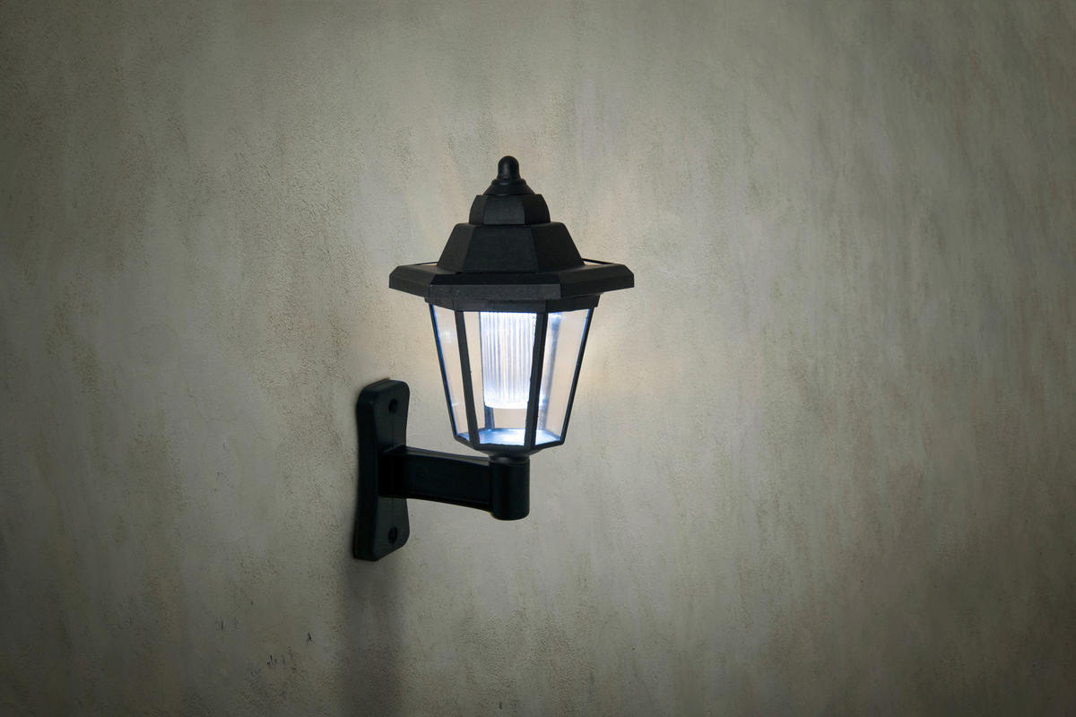 LED-Solarleuchte 5262703 schwarz Kunststoff B/H/T: ca. 11x43,5x12,5 cm LED Solarleuchte 3er SET 2-in-1 - schwarz (11,00/43,50/12,50cm) - Näve Leuchten