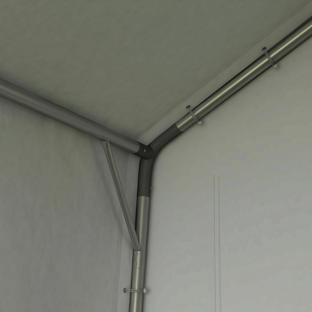 Outsunny Garagenzelt dunkelgrau Kunststoff B/H/L: ca. 360x235x210 cm Garagenzelt - dunkelgrau (210,00/360,00/235,00cm) - Outsunny