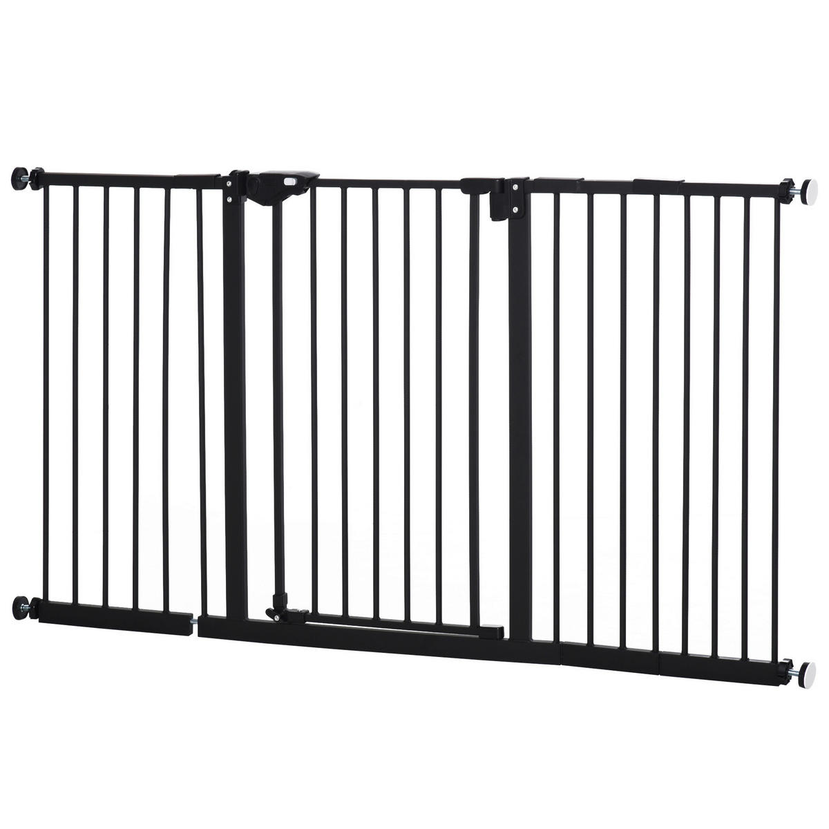 PawHut Absperrgitter schwarz Kunststoff B/H/L: ca. 2x76,2x136,3 cm Absperrgitter - schwarz (136,30/2,00/76,20cm) - PawHut