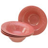 CreaTable Pastateller-Set Gourmet rot Porzellan D: ca. 27 cm Gourmet - rot (27,00cm) - CreaTable