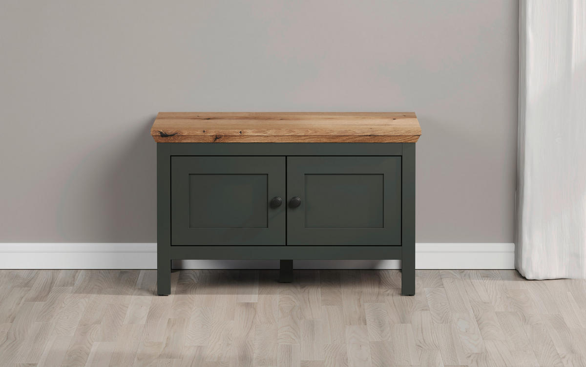 Sitzbank Stanton tannengrün Eiche Evoke Coast Nachbildung B/H/T: ca. 77x48x39 cm Stanton - Eiche/tannengrün (77,00/48,00/39,00cm)