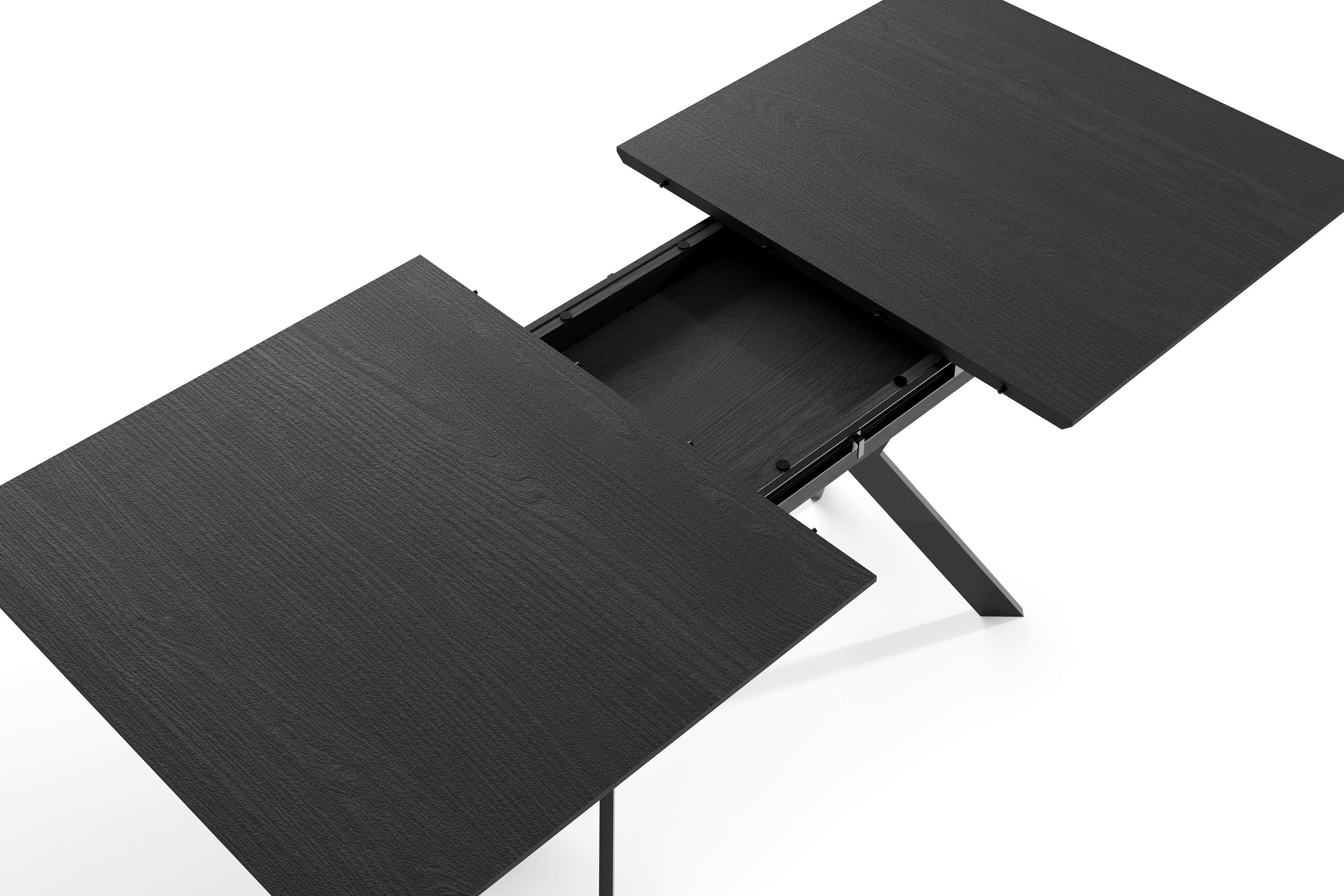 Tisch BREMEN Eiche perlschwarz Nachbildung B/H/T: ca. 160x75x90 cm BREMEN - Eiche/schwarz (160,00/75,00/90,00cm) - byLIVING