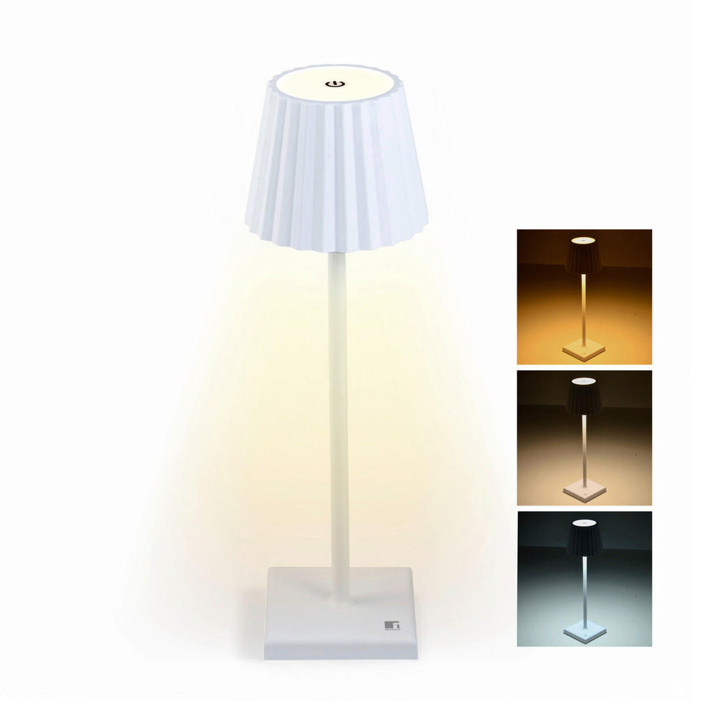 Thumbnail - BERGNER LED-Tischleuchte weiß B/H: ca. 11,6x38 cm