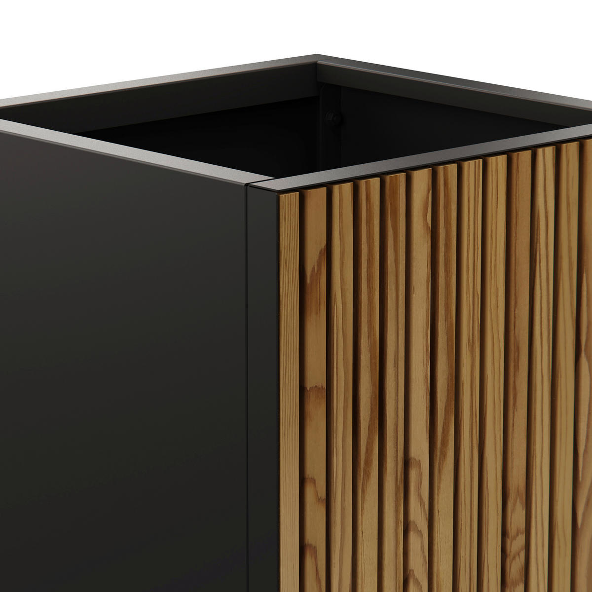 Herstera Garden Pflanzkübel Deco Planter schwarz Metall B/H/L: ca. 50x50x50 cm Deco Planter - schwarz (50,00/50,00/50,00cm) - Herstera Garden