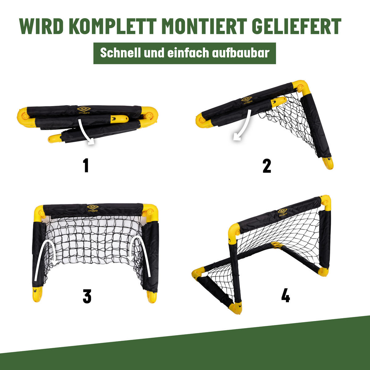 Fußballtor gelb B/H/T: ca. 50x44x44 cm Fußballtor_2erSet 50x44x44cm - gelb/schwarz (50,00/44,00/44,00cm)