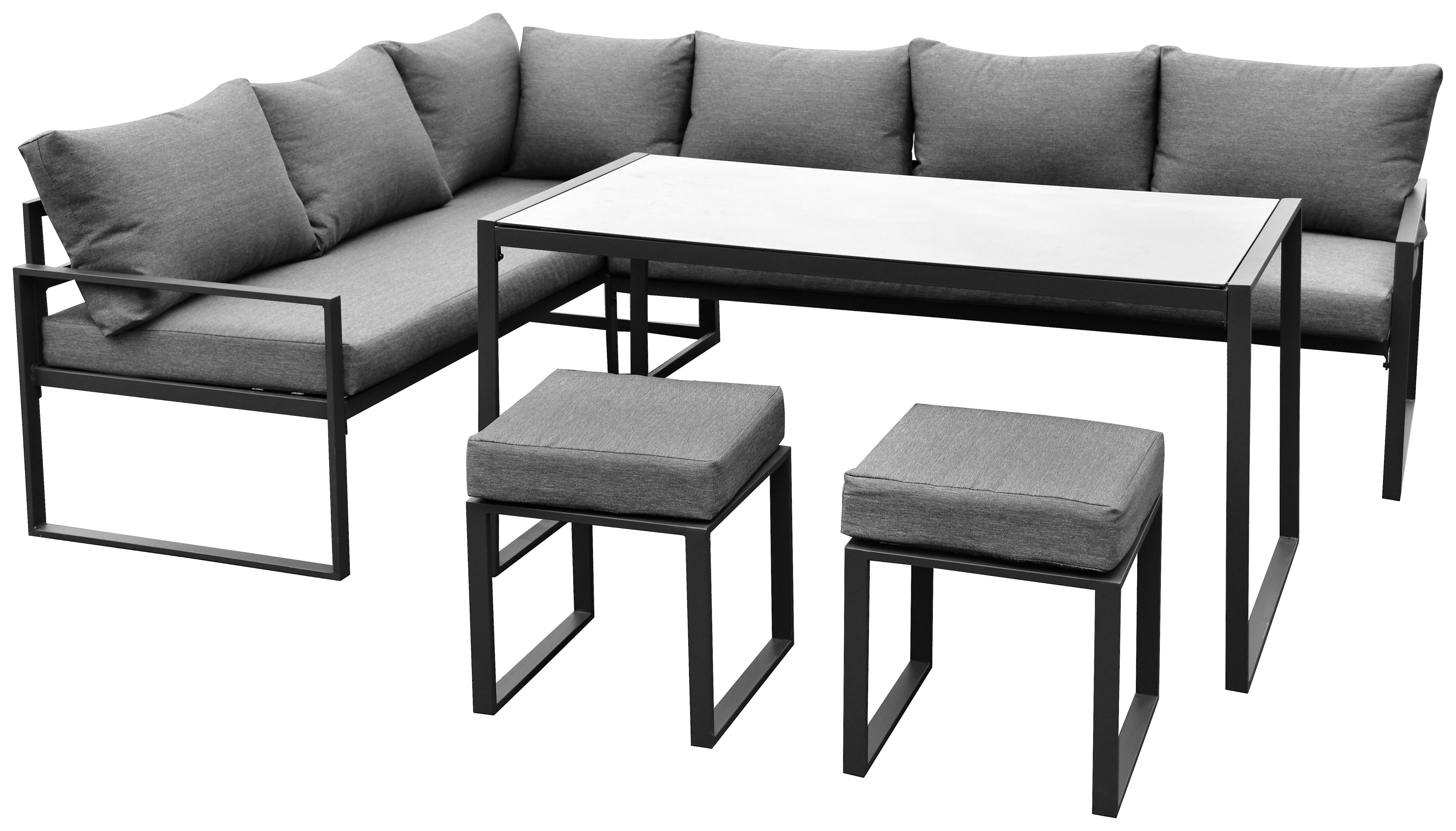 POCOline Loungeset Madrid anthrazit Stahl Madrid - anthrazit/grau - POCOline