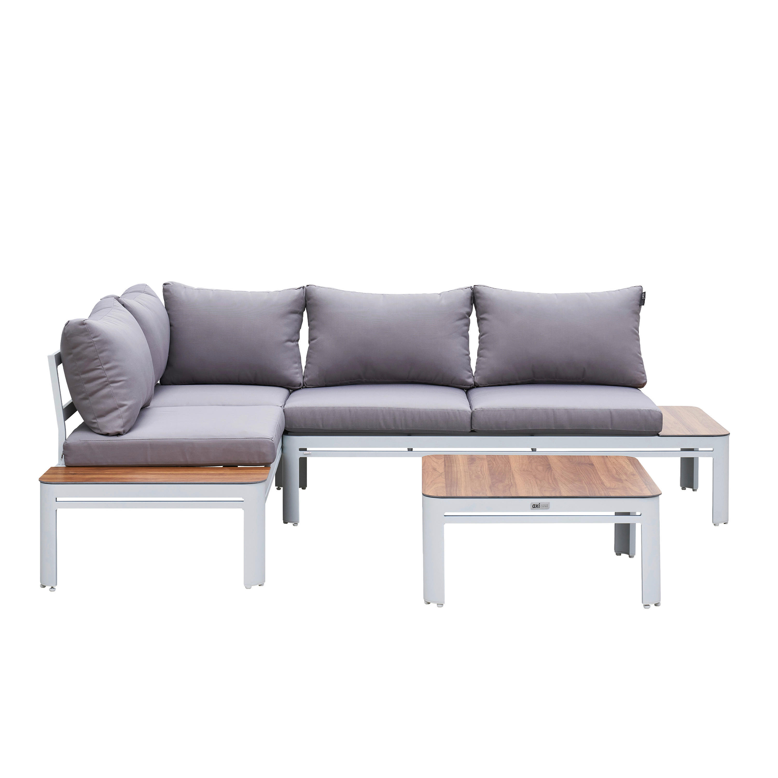 AXI Outdoor Living Loungeset Eos braun Textil B/H/L: ca. 157x65x71 cm Eos - braun/weiß (71,00/157,00/65,00cm) - AXI Outdoor Living