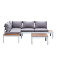 AXI Outdoor Living Loungeset Eos braun Textil B/H/L: ca. 157x65x71 cm Eos - braun/weiß (71,00/157,00/65,00cm) - AXI Outdoor Living