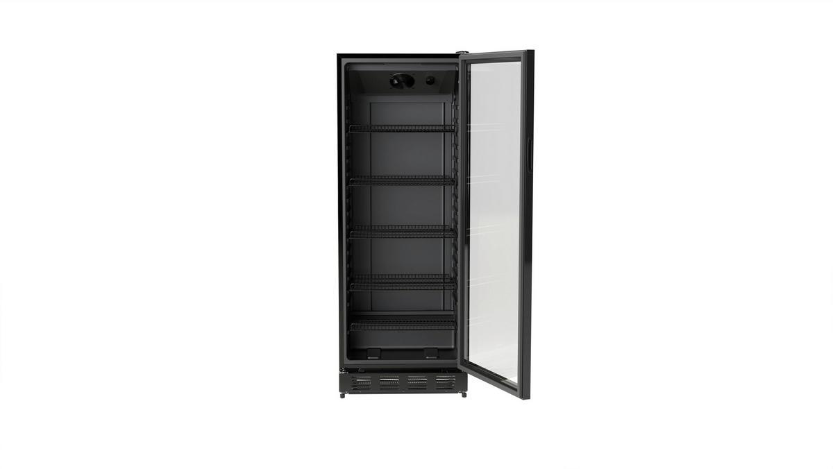 POCOline Kühlschrank GTK159-280CS schwarz B/H/T: ca. 57x159x60 cm Glastürkühlschrank GTK159-280CS - schwarz (57,00/159,00/60,00cm) - POCOline