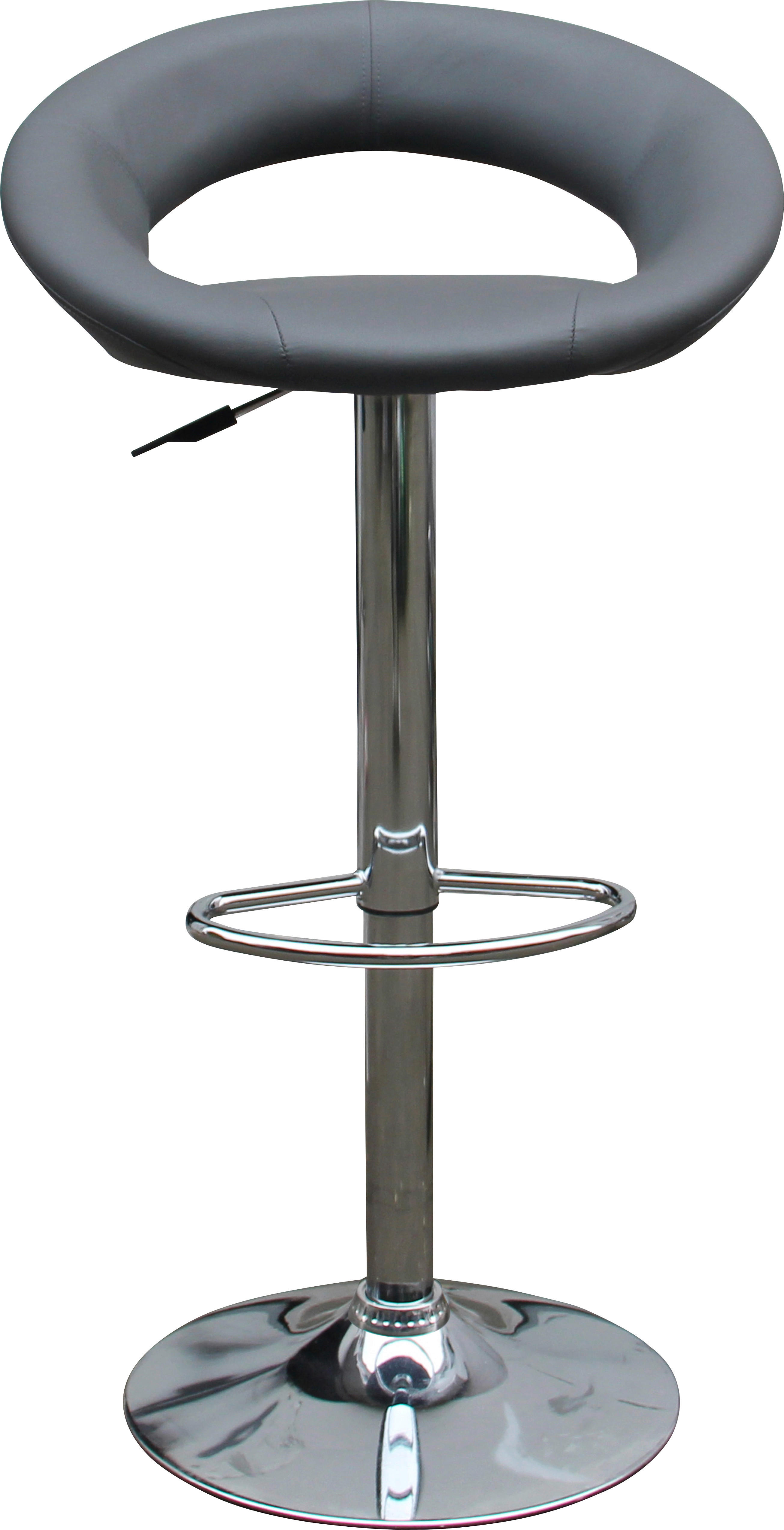 Barhocker FM-120 grau B/H/T: ca. 57x82x51 cm FM-120 - Chrom/grau (57,00/82,00/51,00cm)