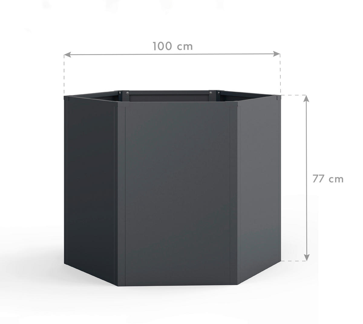 Westmann Hochbeet Varia anthrazit Metall B/H/L: ca. 100x77x100 cm Varia - anthrazit (100,00/100,00/77,00cm) - Westmann