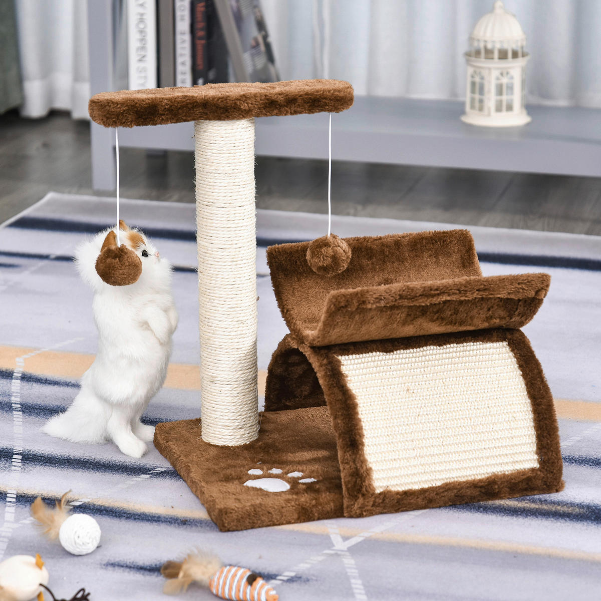 PawHut Katzenkratzbaum braun Spanplatte B/H/L: ca. 30x43x40 cm Katzenkratzbaum - braun (40,00/30,00/43,00cm) - PawHut