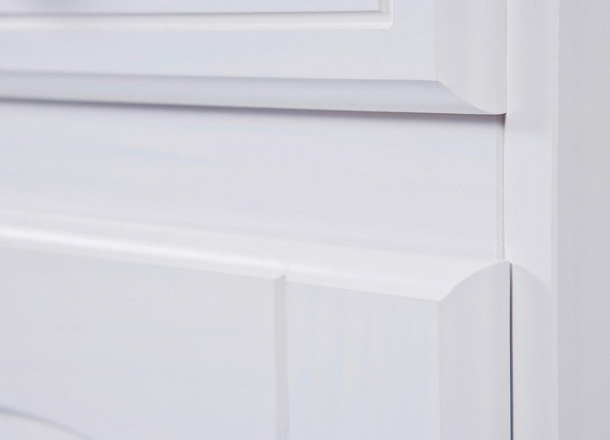 Vitrine Valencia weiß lackiert Kiefer B/H/T: ca. 88x198x43 cm Valencia - weiß (88,00/198,00/43,00cm) - Inter Link