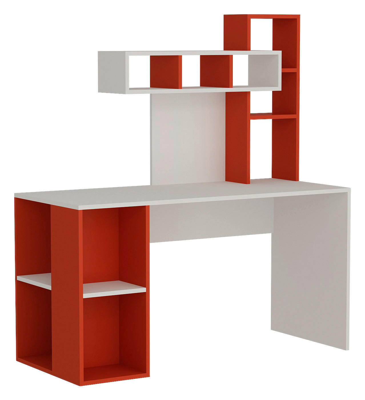 Schreibtisch Coral weiß rot B/H/T: ca. 140x75x60 cm