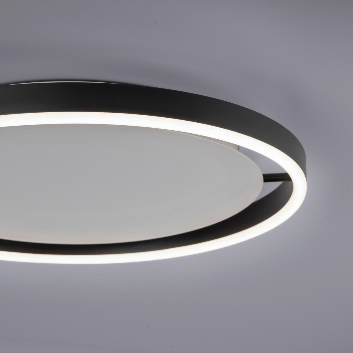 Just Light LED-Deckenleuchte RITUS 15391-13 weiß anthrazit Metall H/D: ca. 5,3x39,3 cm 1 Brennstellen RITUS - weiß/anthrazit (39,30/5,30cm) - Just Light
