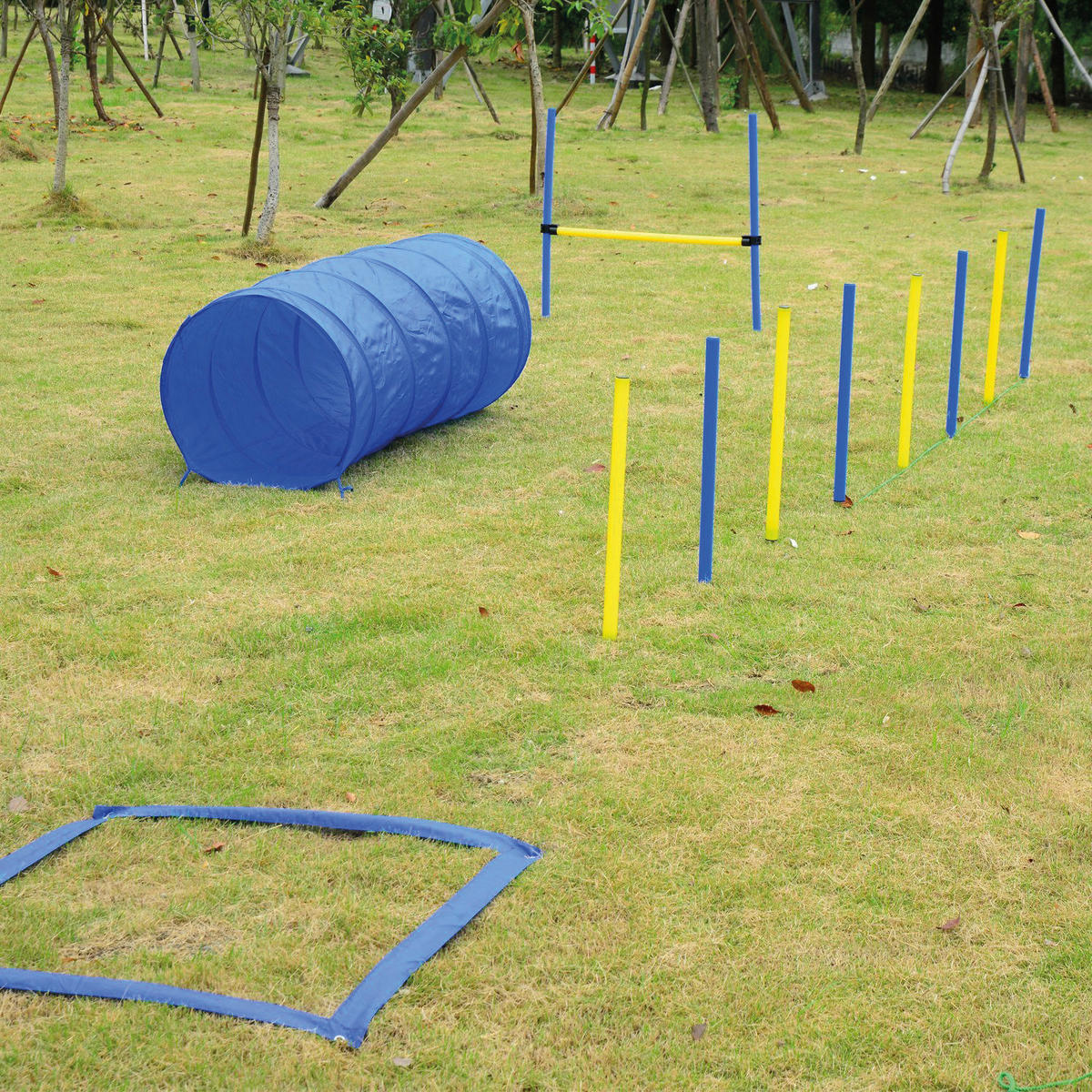PawHut Hundesport Hundesport - blau/gelb - PawHut