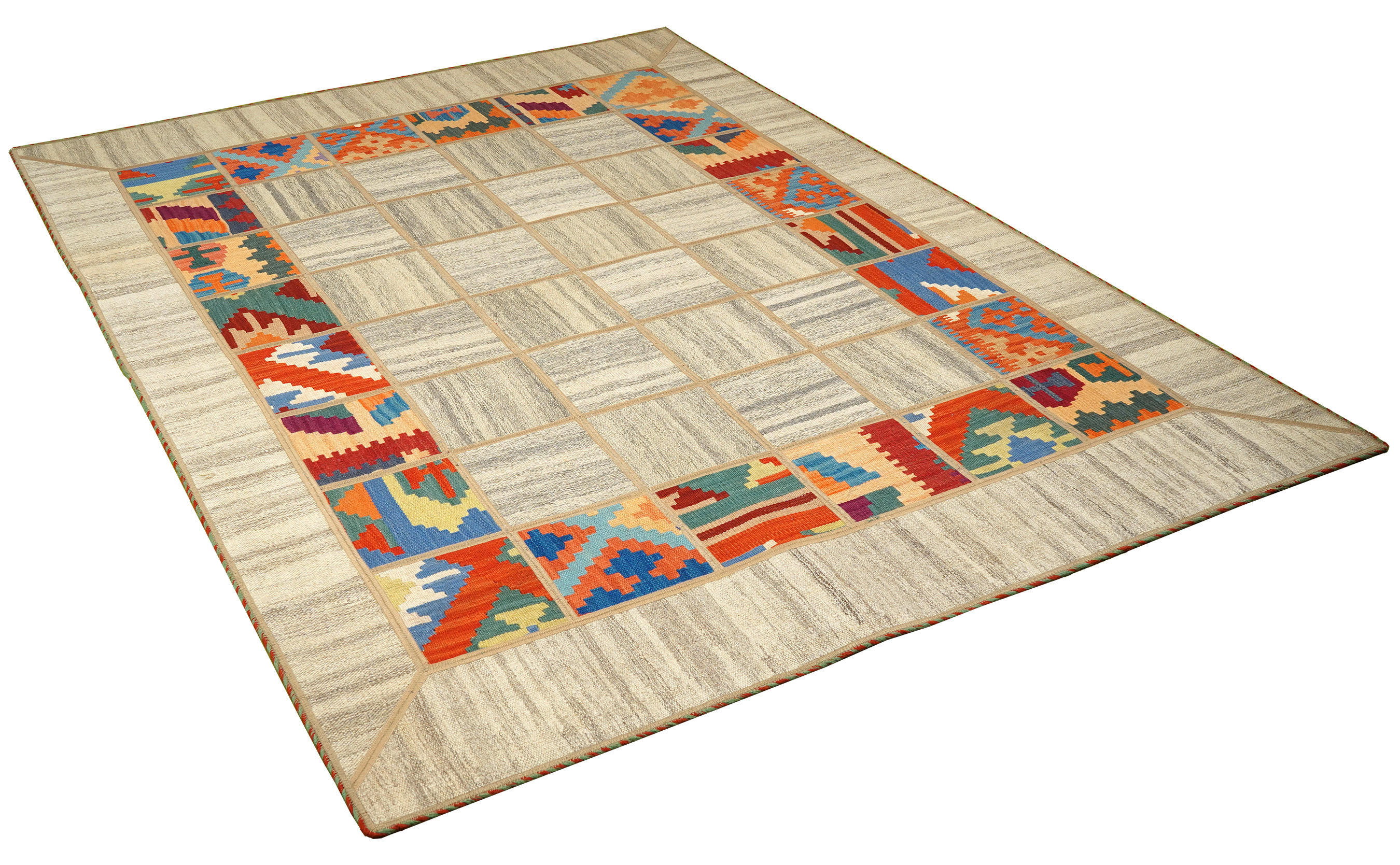 PersaTepp Teppich Kelim Tekkehdouz beige B/H/L: ca. 150x1x200 cm Kelim Tekkehdouz - beige (200,00/150,00/1,00cm) - PersaTepp