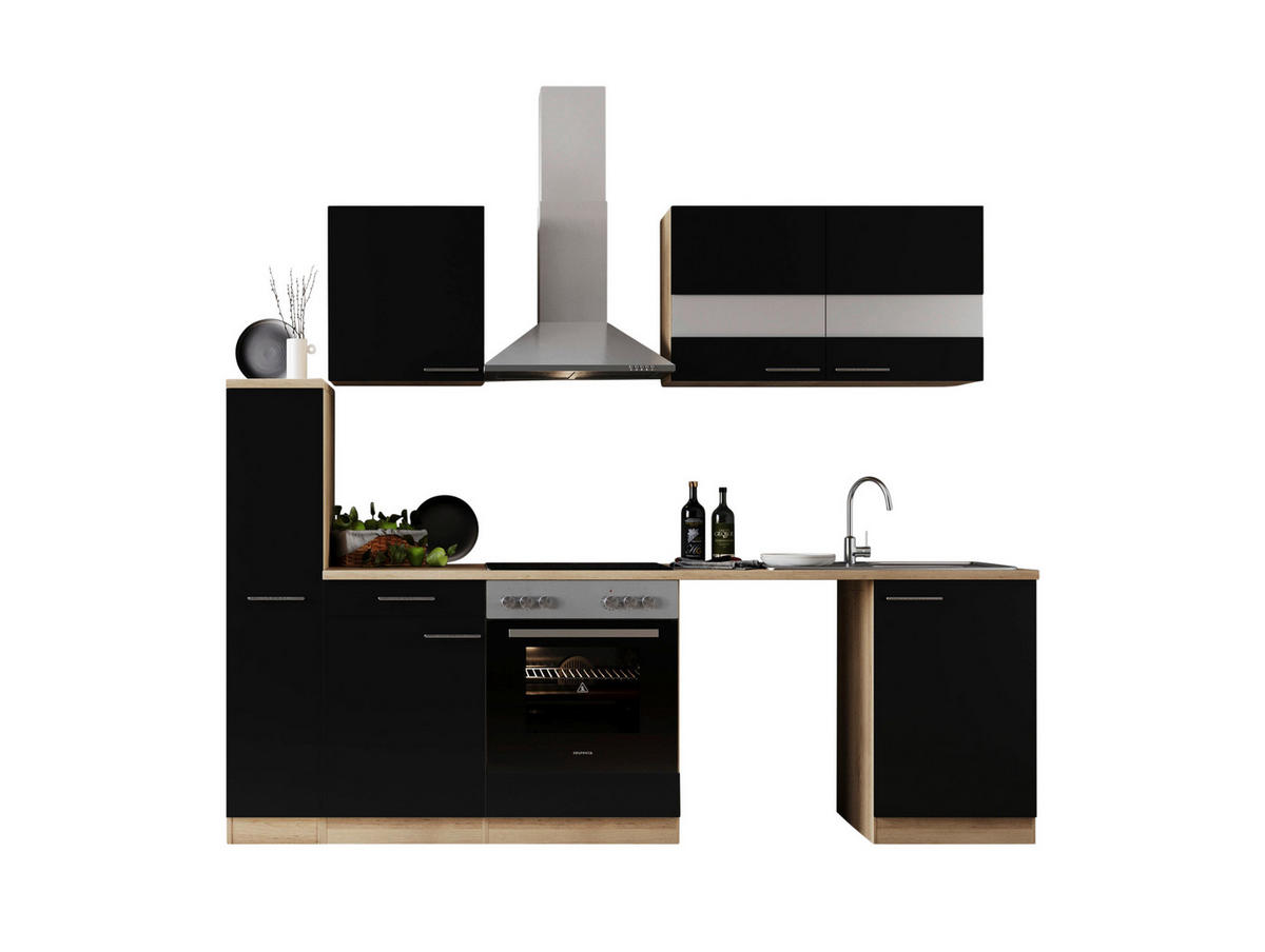 Respekta Küchenblock Merle weiß B/H/T: ca. 250x200x60 cm Merle - Eiche/weiß (250,00/200,00/60,00cm) - Respekta