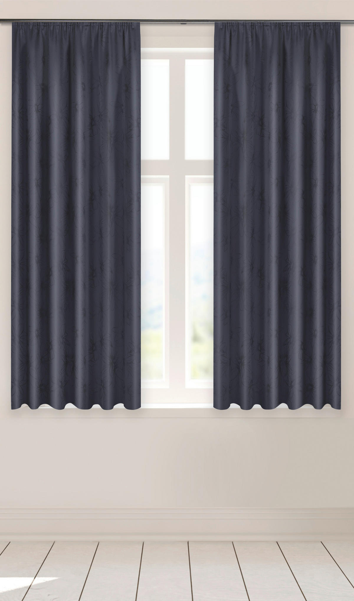 ACUS design collection Dekovorhang Paradiso anthrazit B/L: ca. 140x175 cm Paradiso - anthrazit (140,00/175,00cm) - ACUS design collection