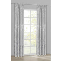 Dekovorhang Blätter silber B/L: ca. 140x245 cm Blätter - silber (140,00/245,00cm) - Happy Home