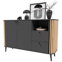 Sideboard PURE grau Eiche Artisan Nachbildung B/H/T: ca. 138x87,5x40 cm PURE - Eiche/grau (138,00/87,50/40,00cm) - xonox.home